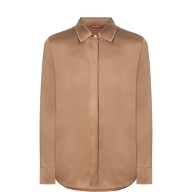 Xero Satin Jewel-Button Shirt