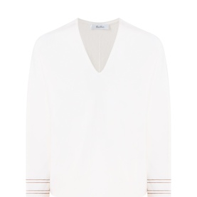 Undici Boxy Striped-Trim Sweater