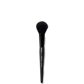 Bobbi Brown Blush Brush with large fluffy round head and slim black tapered handle