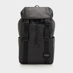 Logo Water-Repellent Flap Backpack