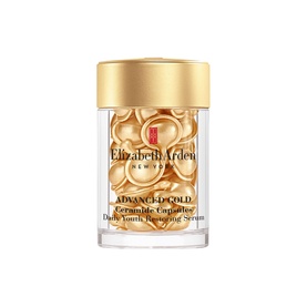 Elizabeth Arden Advanced Gold Ceramide Capsules Daily Youth Restoring Serum, 30 gold individual capsules in clear jar with gold lid