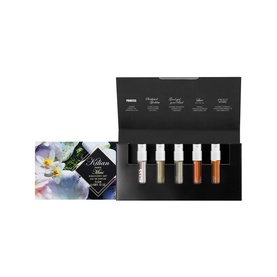 Kilian Paris Heroes Mini Discovery Set 5 x 1.5ML fragrance gift set, open box displaying five miniature spray vials with floral packaging
