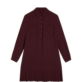 Tina Pleated Mini Flared Dress