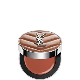 YSL Make Me Blush Lifted Glow Cream Blush in Chocolate Mousse, 6g compact with quilted bronze lid and silver trim