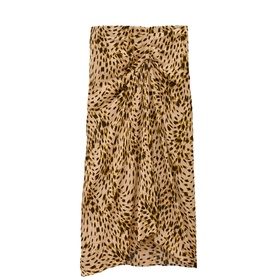 Hoema Animal Asymmetric Flared Skirt