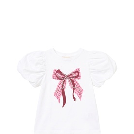 Mia Puff-Sleeved Bow T-Shirt