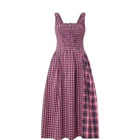 Mallory Checked Smocked Dress