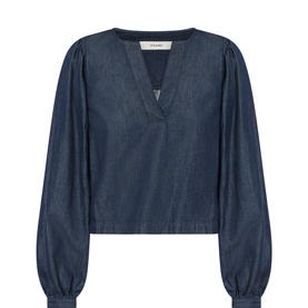 The Off-Duty Popover Denim Blouse