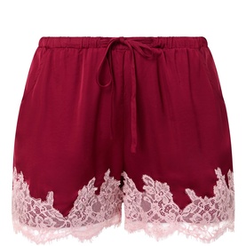 Maeva Satin Lace Shorts
