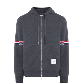 Tricolour Logo Patch Zip Hoodie