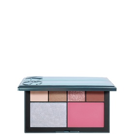 Nars Apr&egrave;s Ski Cheek & Eye Palette in Aspen Highlands, teal compact with eyeshadows, highlighter and blush pans