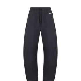 Represent Riot Logo Check Drawstring Track Pants in Navy Check, elasticated waist, drawstring, logo detail, tonal check pattern