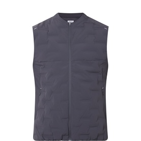 Arne Grey Gilet with zip fastening, chest pockets, and reflective details, shown flat on white background