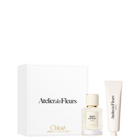 Chloe ADF Atelier des Fleurs Eau de Parfum & Hand Cream Gift Set 50ml, white gift box with fragrance bottle and hand cream tube