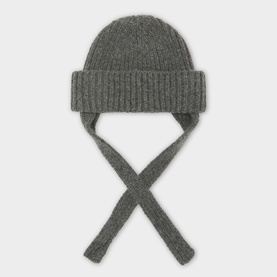 Ear Flap Rib-Knit Beanie Hat