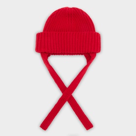Ear Flap Rib-Knit Beanie Hat
