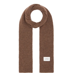 Logo Rib-Knit Scarf