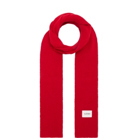 Logo Rib-Knit Scarf