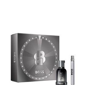 Hugo Boss Bottled Beyond Eau de Parfum Gift Set 50ml, grey gift box with EDP bottle and travel spray