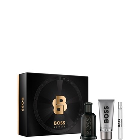 Hugo Boss Bottled Parfum & Shower Gel Gift Set 100ml, three-piece set in black and gold gift box