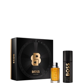 Hugo Boss The Scent Eau de Toilette & Deodorant Spray Gift Set, black and gold box with 50ml EDT and deodorant spray