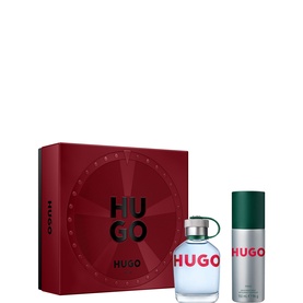 Hugo Boss HUGO Man Eau de Toilette & Deodorant Spray Gift Set 75ml, red gift box with EDT bottle and deodorant spray