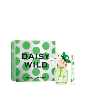 Marc Jacobs Daisy Wild Eau De Parfum Gift Set 50ml, green polka-dot box with EDP bottle and travel-size pen spray
