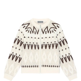 Fair Isle Knitted Zip Sweater