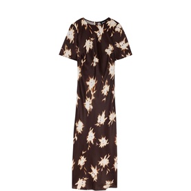 Shadow Floral Flared Dress