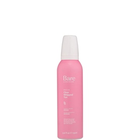 Bare by Vogue Self Tan Gradual pink mousse bottle with white cap, large-size aerosol format