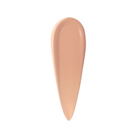 Concealer swatch in a light peachy-beige shade, shown as a teardrop-shaped smear on a white background