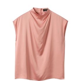 Cowl Halter Satin Top