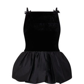 Velvet Bubble Hem Top