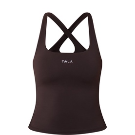SkinLuxe Logo Cross Back Tank Top