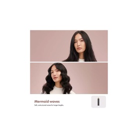 Dyson Airwrap&trade; Origin Multi-Styler & Dryer demonstrated on model showing before and after mermaid waves styling result