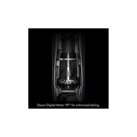 Dyson Airwrap&trade; Origin Multi-Styler & Dryer motor barrel close-up highlighting Dyson Digital Motor V9 technology, dark background