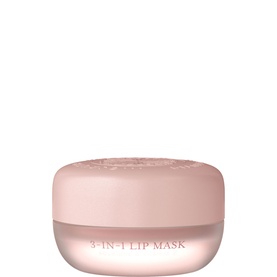 Rituals 3-in-1 Lip Mask in a round blush-pink pot with embossed lid, compact size