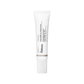 The Ordinary Eye Cream/Gel in a white tube with minimalist branding and pump-style cap