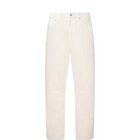 Citizens of Humanity jeans in Almondette, relaxed straight-leg cut, five-pocket styling, 100% cotton denim