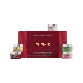 Elemis The Cleansing Balm Collection Gift Set with red box and five mini cleansing balm pots in assorted shades