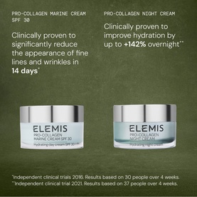 Elemis Results Around the Clock Gift Set featuring Pro-Collagen Marine Cream SPF 30 and Pro-Collagen Night Cream duo
