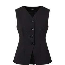 Diamante Single-Breasted Waistcoat