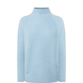 The Slouchy Rib Cashmere Turtleneck Sweater
