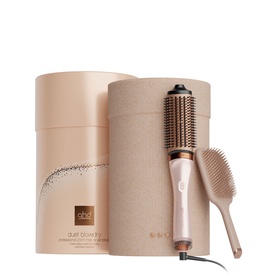 Duet Blowdry 2-in-1 Hair Dryer Brush Festive Gift Set In Cashmere Beige