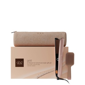 Gold Hair Straightener Festive Gift Set in Cashmere Beige