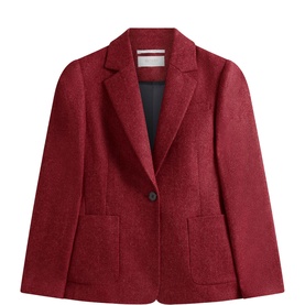 Lilla Tweed Wool Single-Breasted Blazer