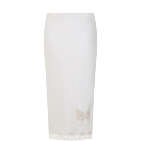 Avelaine Lace Bow Satin Skirt