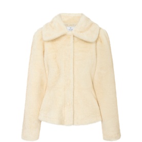 Endra Faux Fur Peplum Jacket