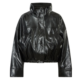 Jessy Faux Leather Bomber Jacket
