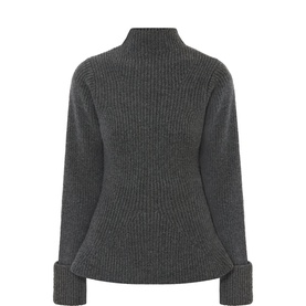 Maren Peplum Turtleneck Sweater
